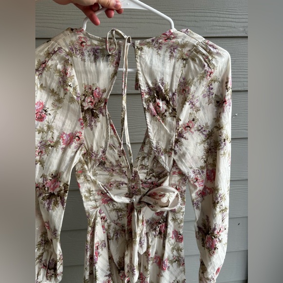 ASOS DESIGN button through skater mini dress in stripe floral print - Picture 11 of 12